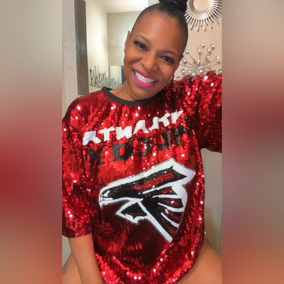 Sale‼️Atlanta falcons sequin dress - Picture 6 of 10
